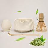 LUMIN TUTU Matcha Set, Matcha Tee Set Inkl. Matcha Besen, Teelöffel, Matcha...