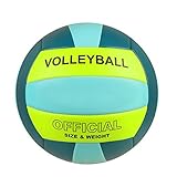 PECOGO Volleyball Größe 5 PU Leder Weich Indoor Outdoor Volleybälle Sport...