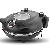 Klaif Elektrischer Pizzaofen, 420 °C, 1200 Watt, 5 Temperaturstufen separat...