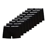 JACK & JONES Herren Jacsolid Trunks 10 Packs Boxershorts, Schwarz, XL EU