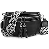 Tibimon Bauchtasche Damen Stylisch, Umhängetasche Damen Breiter Gurt, Crossbody...