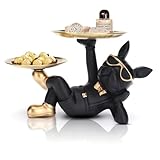 OKESYO Bulldogge Skulptur Deko, Französische Bulldogge Tablett Deko, Bulldogge...