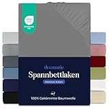 Dreamzie Premium Spannbettlaken 90x200 cm, Spannbetttuch für Dicke Matratzen...