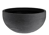 XXL Pflanzkübel im Rillen Design - rund 58 cm - Kunststoff Blumenkübel in...