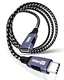 ziwodiv USB C Verlängerung, USB Typ C 3.2 USB-C Verlängerungs Kabel 50CM,...