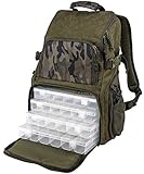 Spro Double Camouflage Back Pack - Angelrucksack für Raubfischangler, Rucksack...