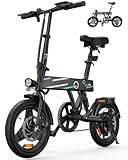 Finbike Klapprad E-Bike 14 Zoll, 250W Hochleistungsmotor, 7.8Ah Akku, 3h...