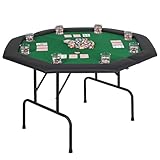 Mingone Pokertisch Klappbar 120cm Poker Tisch Casino Pokertisch für 8 Spieler,...