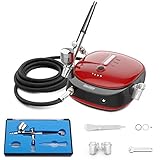 Oasser Airbrush Set Kompressor Dual Action 3 Modi wiederaufladbarer 1000mAh Akku...