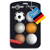 GOODS+GADGETS 6X Stück Speedball Profi Kickerbälle für Tischfussball...