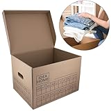 IDEA HOME 6er SET Umzugskarton Movebox Archivkarton Aufbewahrungsbox Aus Pappe...