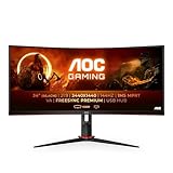 AOC Gaming CU34G2X - 34 Zoll WQHD Curved Monitor, 144 Hz, 1ms, FreeSync Premium...