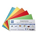 Trennstreifen, 100 Stück, 5 Farben: intensiv, 20 Stück je Farbe, 24 x 10,5 cm,...