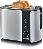 SEVERIN Automatik-Toaster, Toaster mit Brötchenaufsatz, hochwertiger Edelstahl...
