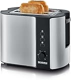 SEVERIN Automatik-Toaster, Toaster mit Brötchenaufsatz, hochwertiger Edelstahl...