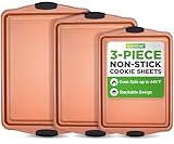 NutriChef 3-teiliges Backformen-Set – PFOA, PFOS, PTFE-frei, flexibel,...