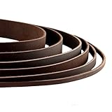 Auroris - Lederband flach Dunkelbraun Breite wählbar 2/3/4/5/8/10/15/20/25/30...