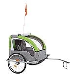 FISCHER Kinder Fahrradanhänger KOMFORT mit Federung, für 2 Kinder, TÜV GS...