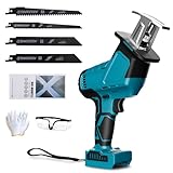 Akku Säbelsäge für Makita 18V-Akku, 0-3500 U/min, Reciprosäge mit 4...