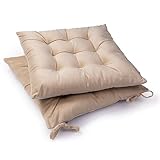 Paco Home Sitzkissen mit Befestigungsbänder 40x40 Stuhl Bürostuhl Kissen...