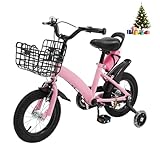 HUOMMGS 12 Zoll Kinderfahrrad HöHenverstellbar Kinder Fahrrad für 2-5 Jahre...