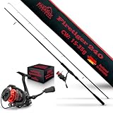 Paradox Fishing Firetiger Spinnrute mit Rolle I 2,4m 15-35g mit 3000 Rolle I...