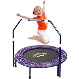 Trampolin mit Stange für Kinder, Ø ca 91cm|Faltbarer Rebounder für...