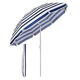 Sekey® 160 cm Sonnenschirm| Strandschirm mit Schutzhülle für Balkon Garten &...