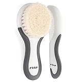Reer BabyCare Haarpflege-Set 2tlg, Ziegenhaarbürste und Schorfkamm, weiß,...