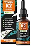 Vitamin K2 Tropfen hochdosiert 1800x (50ml) - 200 µg Vitamin K2 MK7, K2VITAL®...