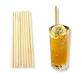 Strohkopf junge Bambus Trinkhalme Einweg nachhaltig 400 Stück in 20cm Länge &...