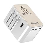 RoadZ Reiseadapter Weltweit, Universal Reisestecker mit 2 USB, 3 USB- C und 1AC...