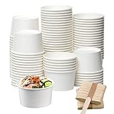 LoNinLoAn Papier Muffinförmchen 60 Stück Eisbecher aus Pappe 3oz /120ml...