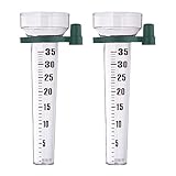 Relaxdays Regenmesser 2er Set, mit Halterung, Niederschlagsmesser Garten, Skala...