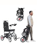 zhyunvd Kompakter Strom Rollstuhl,Faltbarer Elektrorollstuhl Aus...