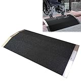 Türschwellenrampe 80 x 40 cm Rollstuhlrampe aus Aluminium rutschfest...