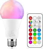 iLC Farbige Leuchtmittel LED RGBW Lampe Dimmbare Farbige Leuchtmitte Lampen 10W...