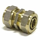Schraubfitting-Kupplung gleichseitig für Alu-Verbundrohr für Trinkwasser, Heizung, Kühlung und ölfreie Druckluft - einfache Montage (16 x 2mm - 16 x 2mm)