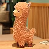 Herfair Alpaka Kuscheltier, Alpaka Plüschtier Plushies Weiches Lammfellwolle...