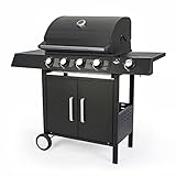 Gasgrill 'SAN ANGELO 4+1' von El Fuego® | 4 Hauptbrenner + 1 Seitenbrenner |...
