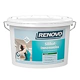 Silikat-Innenweiss 5 L Weiss Matt Für Allergiker geeignet Renovo Wand...