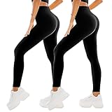 SINOPHANT 2er Pack Leggings Damen High Waist - Sportleggins Elastisch Yogahose...
