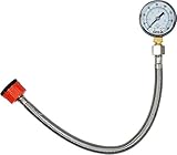 YATO Profi Wasserdruckmesser mit Manometer und Edelstahlschlauch, 3/4 und 1/2...