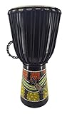 40cm Profi Djembe Trommel Bongo Drum Buschtrommel Percussion Motiv Buntes Muster...