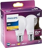 Philips LED Classic E27 Filament Lampen (100 W), matte LED Lampen mit...