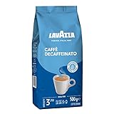 Lavazza, Caffè Decaffeinato, Entkoffeinierte Arabica und Robusta Kaffeebohnen,...