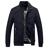YOUTHUP Herren Jacke Leichte Freizeit Übergangsjacke Langarm Sommer Bomberjacke...
