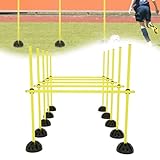 ORHEYA Agility Grid Set Sprungstangen Set Trainingsstangen Agility Hürden für...