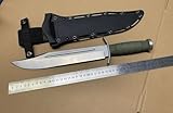 TEERMA XP3 Integriertes geschmiedetes gerades Messer im Freien mit fester...