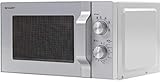 Sharp R204S Solo-Mikrowelle / 20 L / 800 W / 6 Leistungsstufen / Zeitschaltuhr...